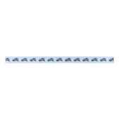 Zwei BlauHydrangea mit Blätter Satinband (Vorderseite)