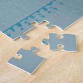 Zwei Blauraben mit geometrischem Hintergrund Puzzle (Seite)