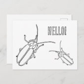 Zwei Blitzschläger, Hallo, Postkarten färben (Vorne/Hinten)