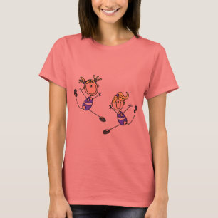 Zwei blonde Mädchengymnast-T-Shirts und Geschenke T-Shirt
