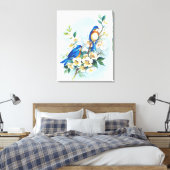 Zwei Bluebirds Leinwanddruck (Insitu (Schlafzimmer))