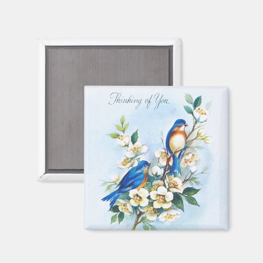 Zwei Bluebirds Magnet (Vorderseite/Rückseite)