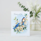 Zwei Bluebirds Postkarte (Stehend Vorderseite)