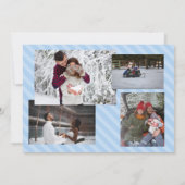 Zwei Blule Streifen Holiday 5 Fotos Card (Rückseite)