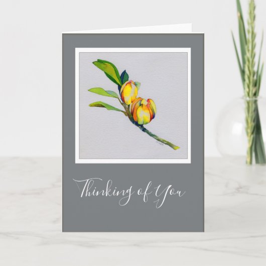 Zwei Blume auf einer geklappten 12x18 Karte (Vorderseite)