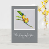 Zwei Blume auf einer geklappten 12x18 Karte (Gelbe Blume)