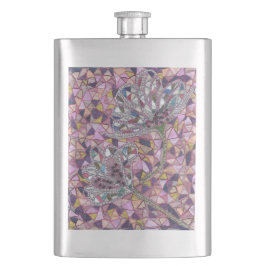 Zwei Blume Flachmann