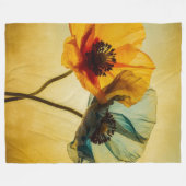 Zwei Blume Fleecedecke (Vorderseite (Horizontal))