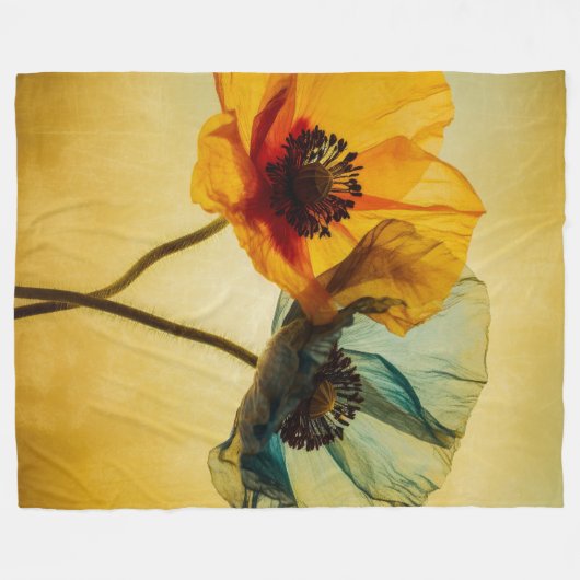 Zwei Blume Fleecedecke (Vorderseite (Horizontal))