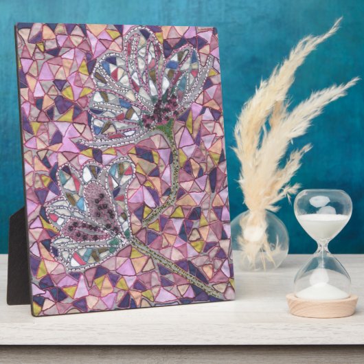 Zwei Blume Fotoplatte (Seite)