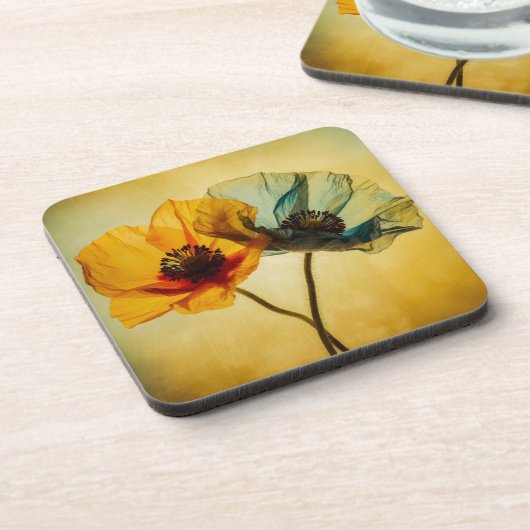 Zwei Blume Getränkeuntersetzer (Linke Seite)