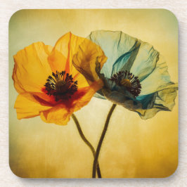 Zwei Blume Getränkeuntersetzer