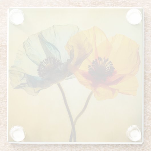 Zwei Blume Glasuntersetzer (Rückseite)