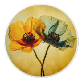 Zwei Blume Keramikknauf