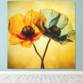 Zwei Blume Leinwanddruck (Insitu (Holzboden))