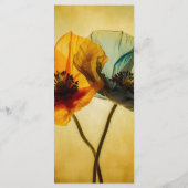 Zwei Blume Lesezeichen Menükarte (Rückseite)