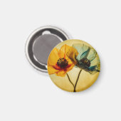 Zwei Blume Magnet (Vorderseite/Rückseite)