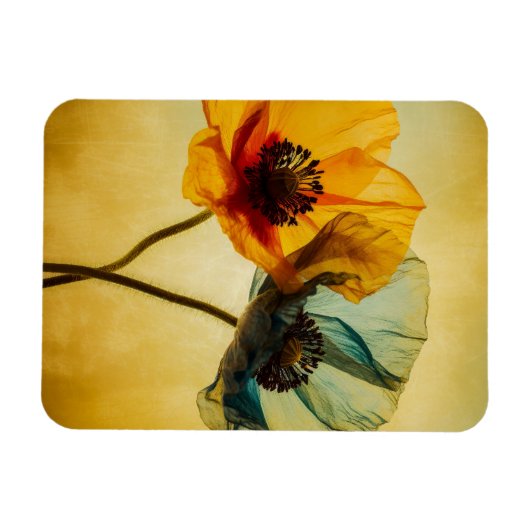 Zwei Blume Magnet (Horizontal)