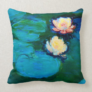 Zwei Blume Wasserlilie Claude Monet Feine Kunst Kissen