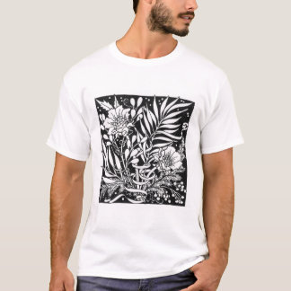 Zwei Blumen-Quadrat T-Shirt