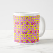 Zwei Blumen Rosen Jumbo-Tasse (Vorderseite Rechts)