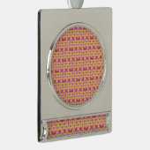 Zwei Blumenrosen Banner-Ornament Silber (Rechts)