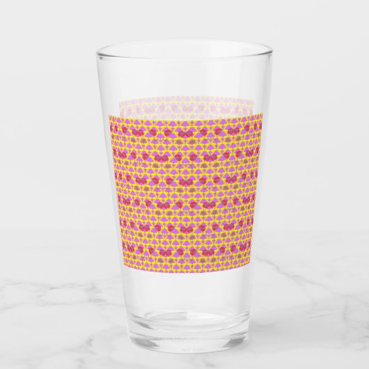 Zwei Blumenrosen Glas (Vorderseite)