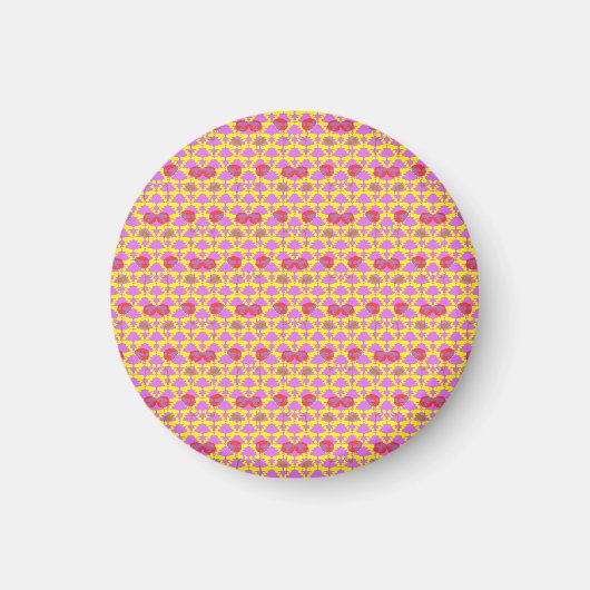 Zwei Blumenrosen Magnet (Vorne)