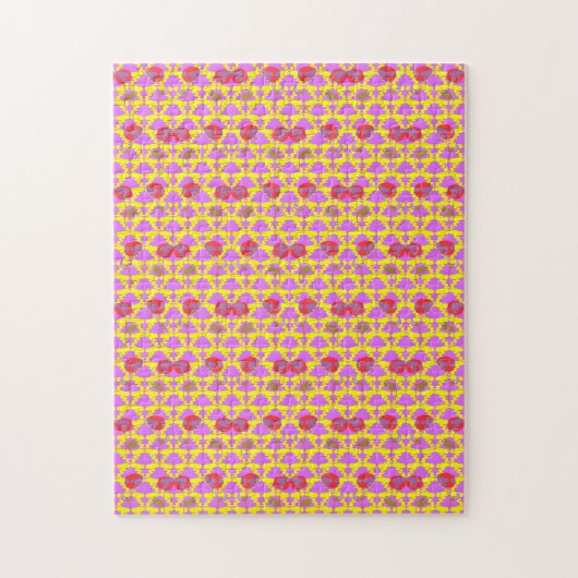 Zwei Blumenrosen Puzzle (Vertikal)