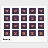 Zwei Bogenschützen Quadratischer Aufkleber (Blatt)