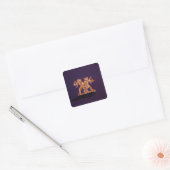 Zwei Bogenschützen Quadratischer Aufkleber (Umschlag)