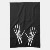 Zwei Bony Skeleton Hands Geschirrtuch (Vertikal)