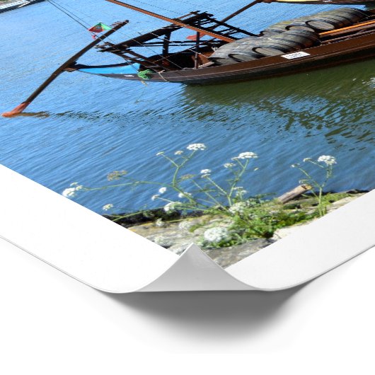 Zwei Boote auf dem Douro, Porto Poster (Ecke)