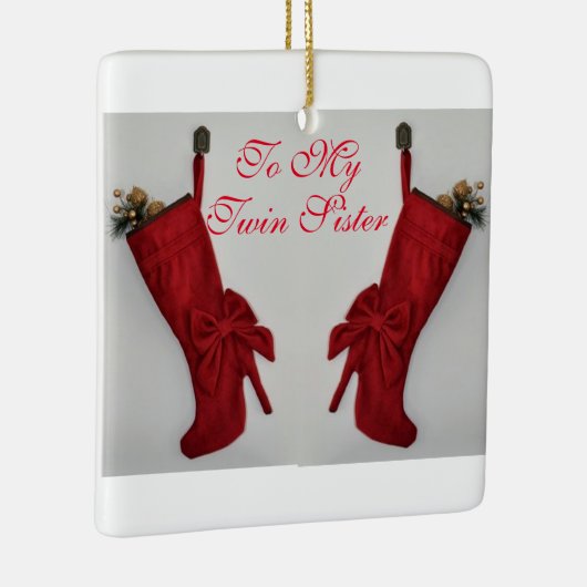 ZWEI BOOTE UND ZWEI SCHWESTER WISHEN KERAMIKORNAMENT (Rechts)