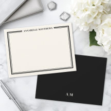Zwei Border Minimalist Name Monogramm