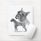Zwei Boxer-Hunde Mousepad (Mit Mouse)