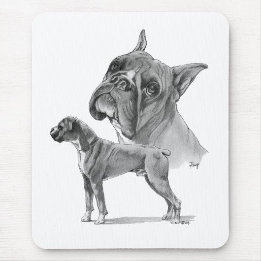Zwei Boxer-Hunde Mousepad (Vorne)