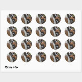 Zwei Boxer-Hunde Runder Aufkleber (Blatt)