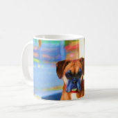 Zwei Boxer-Kunst-Tasse Kaffeetasse (Vorderseite Links)