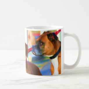 Zwei Boxer-Kunst-Tasse Kaffeetasse