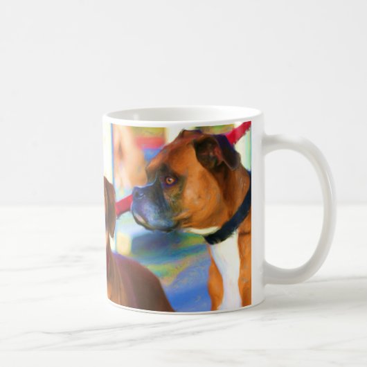 Zwei Boxer-Kunst-Tasse Kaffeetasse (Rechts)
