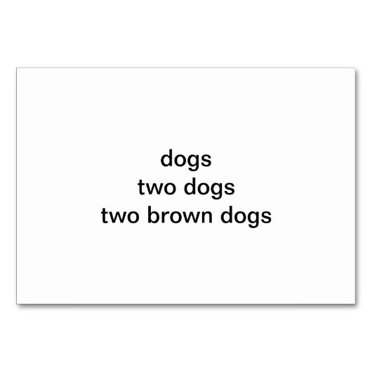 Zwei braune Hunde lesen Taschenkarten für Erwachse Tischnummer (Rückseite)