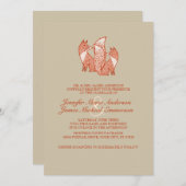 Zwei braune und Elfenbeinfüchse - Hochzeitseinladu Einladung (Vorne/Hinten)