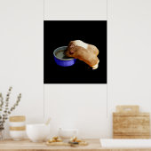 zwei braune und weiße Guinea, Poster (Küche)