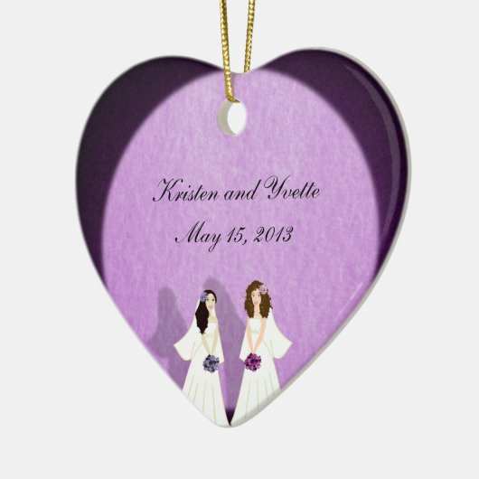 Zwei Braut-lesbische Keramik Ornament (Links)