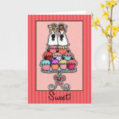 Zwei Bräute auf Kuchen-Stapel Karte (Gelbe Blume)