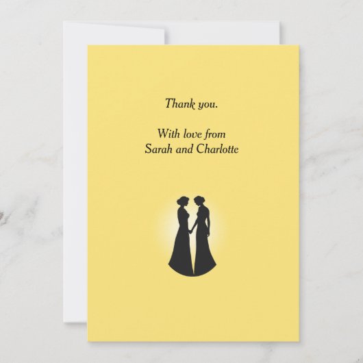 Zwei Bräute Dankeskarte (Vorderseite)