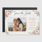 Zwei Bräute Foto Save the Date Magneteinladung (Vorne/Hinten)