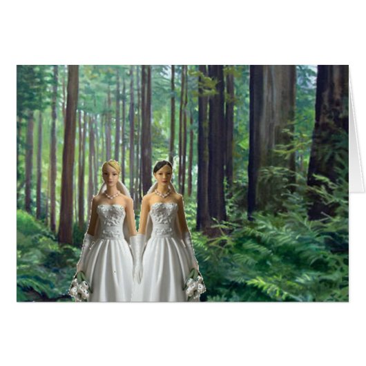 Zwei Bräute im Wald (Vorderseite (Horizontal))