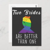 Zwei Bräute Lesben Hochzeit Partei gleiche Rechte Postkarte (Vorne/Hinten)